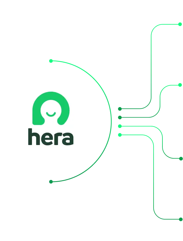 Gráfico ligando as etapas do processo à Hera